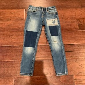 Gap kids patchwork skinny jeans